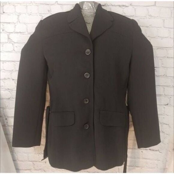 Flair Sport VINTAGE Women's Size 14 Black 100% Polyester Blazer. - Picture 2 of 6